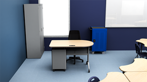 Elementary Collaborative Classroom with Desks - Alt View 1